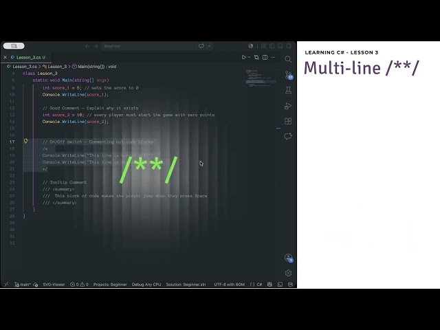 C# Lessons - Comment
