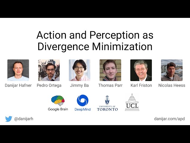 Action and Perception as Divergence Minimization