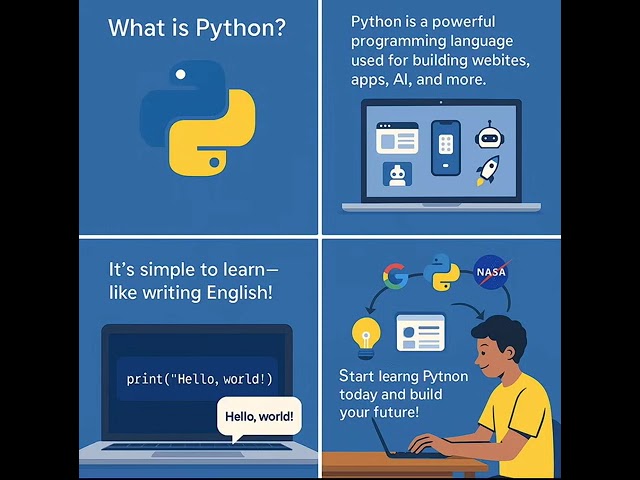 Python is a powerful, beginner-friendly programming language.