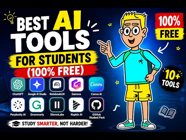 10 FREE AI Tools Every Student Needs in 2026🚀