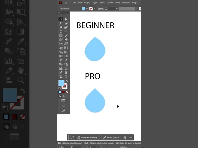 Why Pros draw shapes differently: Beginner Vs Pro #illustrator #graphicdesign #beginnervspro