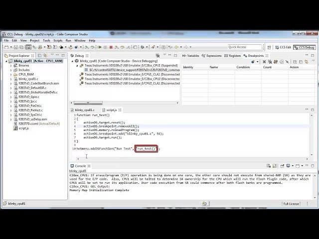 Automating debug actions with a menu item 2019
