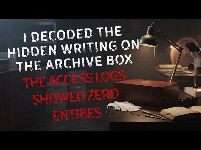 I Decoded the Hidden Writing on the Archive Box  The Access Logs Showed Zero Entries