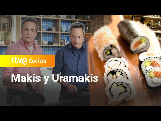 Makis y uramakis de salmón y langostinos - Menudos Torres | RTVE Cocina