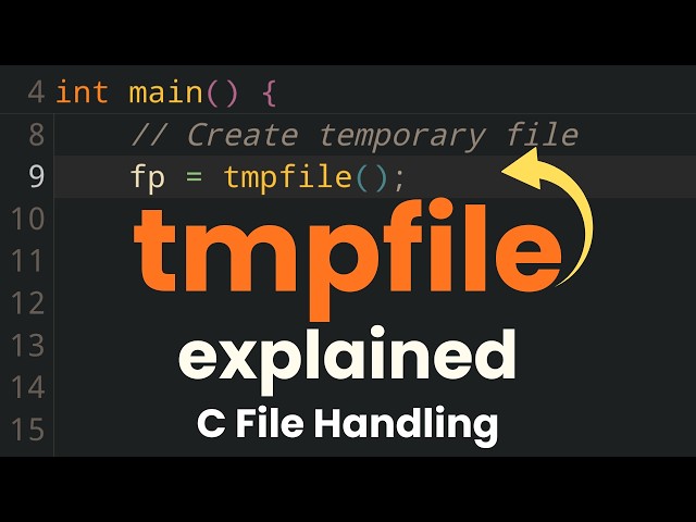 C File Handling Tutorial | tmpfile() Function Explained | Temporary Files in C