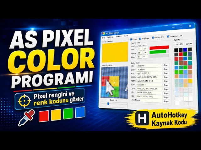 AS Pixel Color: Show pixel color and color code