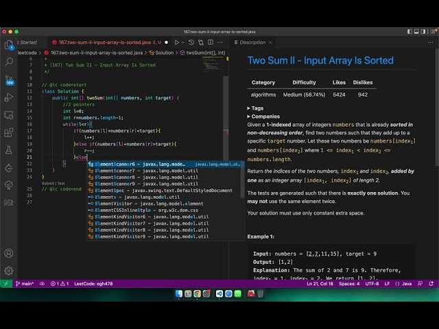 Find Job Diary 5 ⌨️ | Leetcode 167