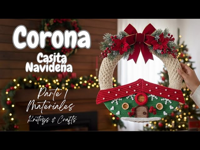 Spectacular Crochet Christmas WREATH with Diamond and elastic stitch - Part 1 Materials