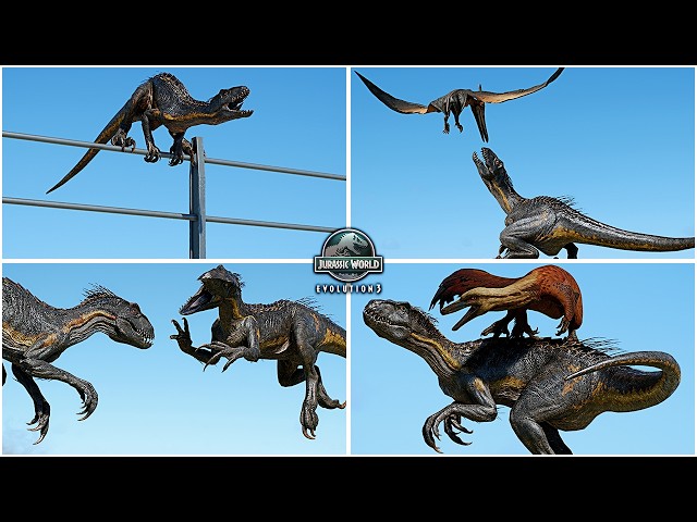 Indoraptor All Abilities & Interactions Showcase in Jurassic World Evolution 3