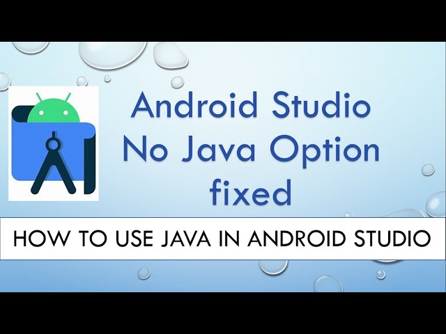 How to use JAVA Language in Android Studio. | FIXED: No JAVA option in Android Studio 2024