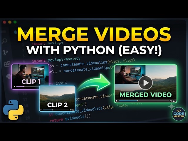 Build a Fast Video Merger GUI App in Python! (Tkinter + FFmpeg)