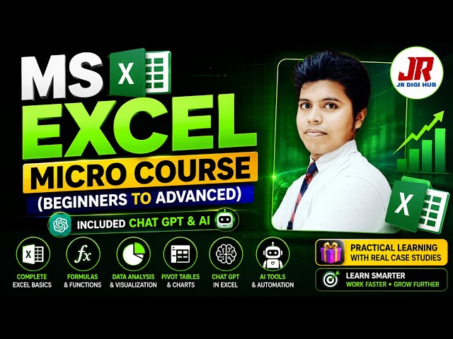 Learn Full Excel Course From Basic to Advanced With AI | AI Excel Master Class 2026 | Chapter 02