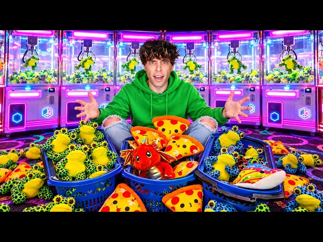 BIGGEST Claw Machine Haul EVER From A Clawcade!