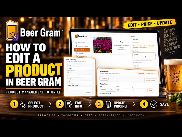 How to Edit a Product in Beer Gram | Product Management Tutorial