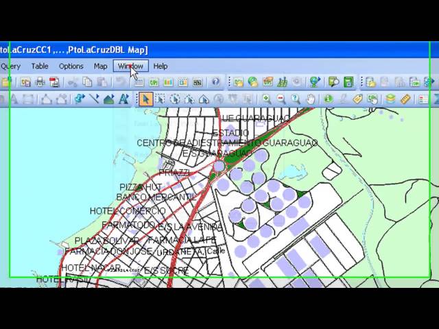MAPINFO - EDICION, MODIFICACION  Y CREACION DE LA BASE DE DATOS DE  UN MAPA