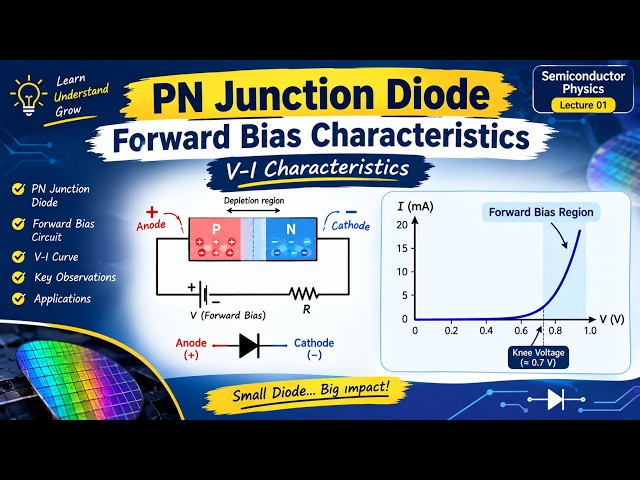 PN Junction Diode Forward Bias | V-I Characteristic Curve | Basic Electronics | Experimental Setup