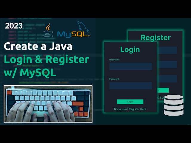ASMR Programming - Login & Register GUI with MySQL Database - Java Swing Tutorial