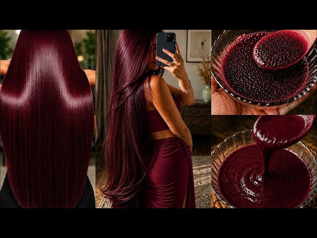 💜 Diy Trendy Burgundy Dye At Home 💯 Chemical Free Hair Dye 😱Repair Damage Frizzy Hair 💜Natural Dye