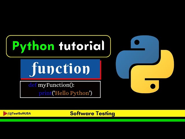 Python Tutorial for beginners - functions | Software Testing