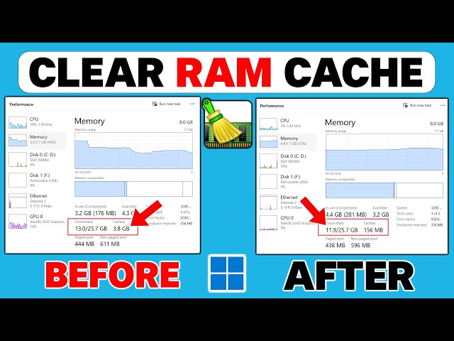 How to clear RAM cache Windows 11
