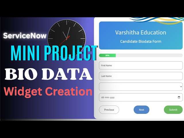 Bio Data Form Development in ServiceNow | Widget Builder