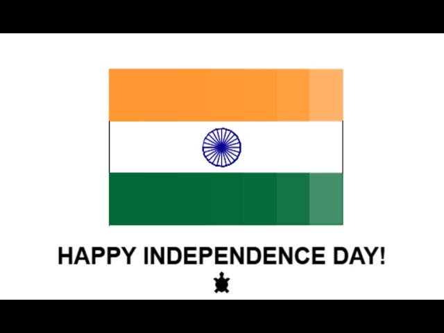 How to make a India flag in Python Turtle! | Independence day special