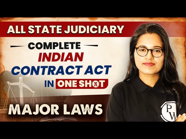 Indian Contract Act (One Shot) | Major Law | State Judiciary Exam