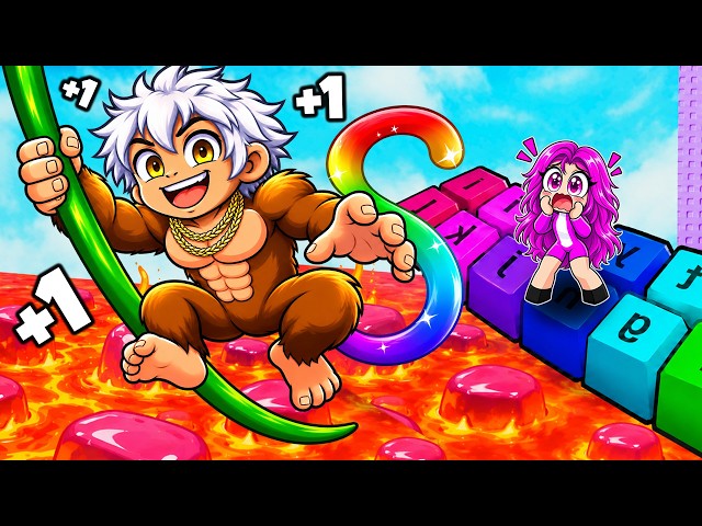 I Entered the KEYBOARD UNIVERSE as a MONKEY with +1 SPEED Every Second 😱 | Roblox