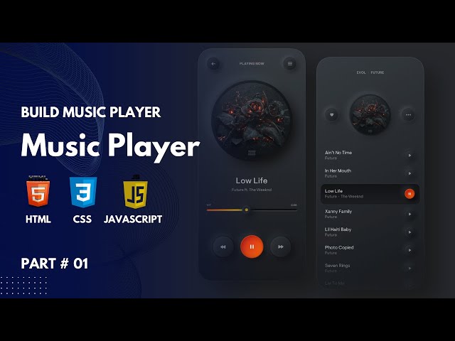 Build a Music Player with HTML, CSS & JavaScript – Full Step-by-Step Tutorial! 🎵🔥 Part #01