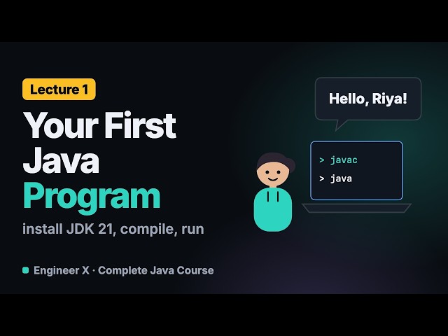 How to Install Java (JDK 21) and Run Your First Java Program | Java Course L1