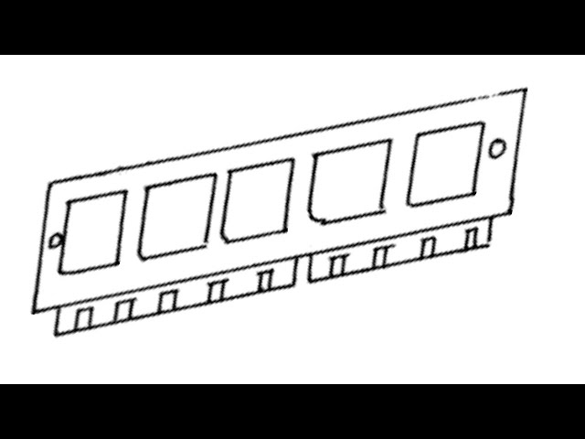 How to draw RAM (Random Access Memory) of Computer step by step easily