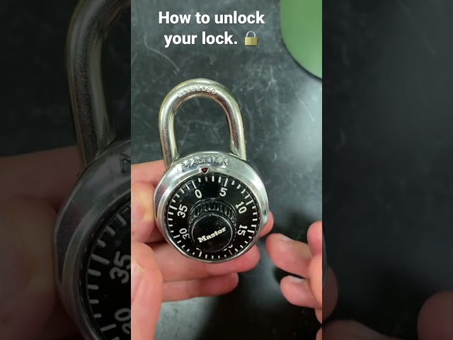 How to unlock your lock for your locker.