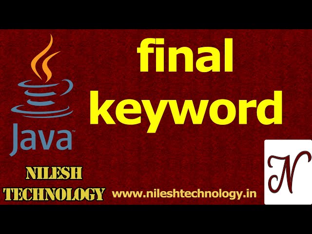 Java final keyword