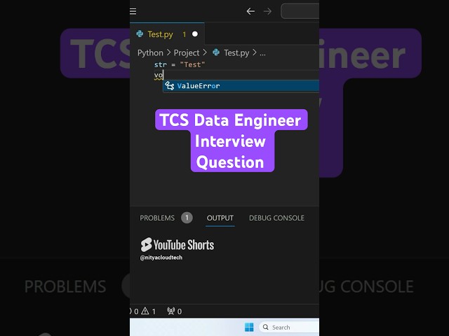 Data Engineer Interview Questions #tcs #coding #dataanlysis #jobinterview #programming #python #etl