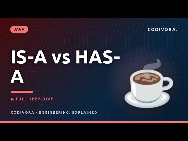 IS-A vs HAS-A in Java — Aggregation & Composition
