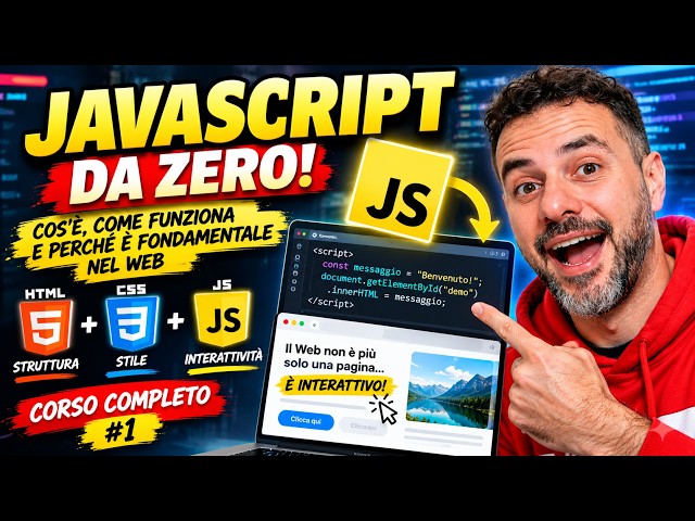 JavaScript da ZERO: cos'è, come funziona e perché è fondamentale nel Web | Corso JavaScript #1
