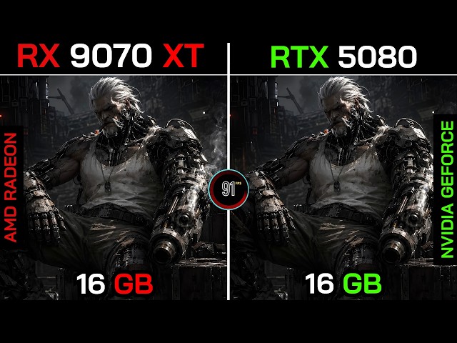 RX 9070 XT VS RTX 5080+ Ryzen™ 7 9800X3D : TEST IN 10 GAMES
