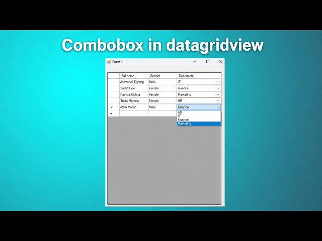 How to add a combobox in datagridview using VB.NET