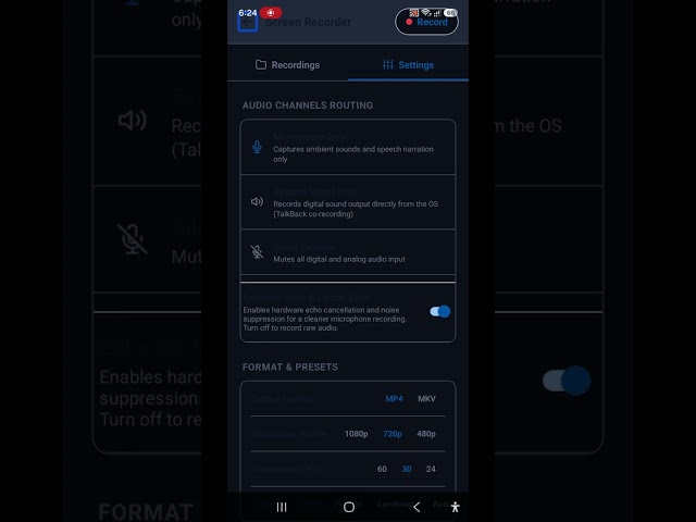 This advance and accessible screen recorder very useful for blind record with shortcut features