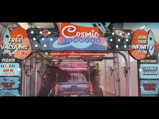 New Peco Tunnel Wash at Cosmic Express Car Wash in Austin TX