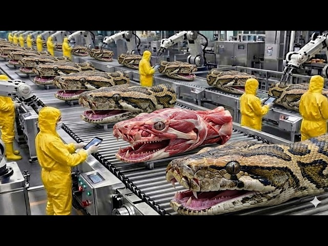 The Real Python Farming Process for Meat and Skin: Inside The Largest Modern Python Factory