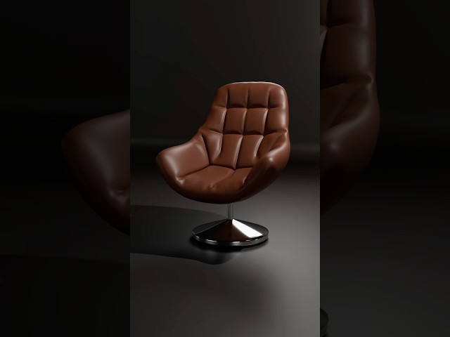 Leather chair in blender