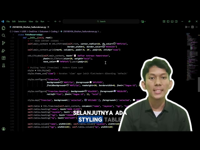 Project CRUD Python Tkinter | Manajemen Layanan Jasa Fotografi (FotoReserveG)