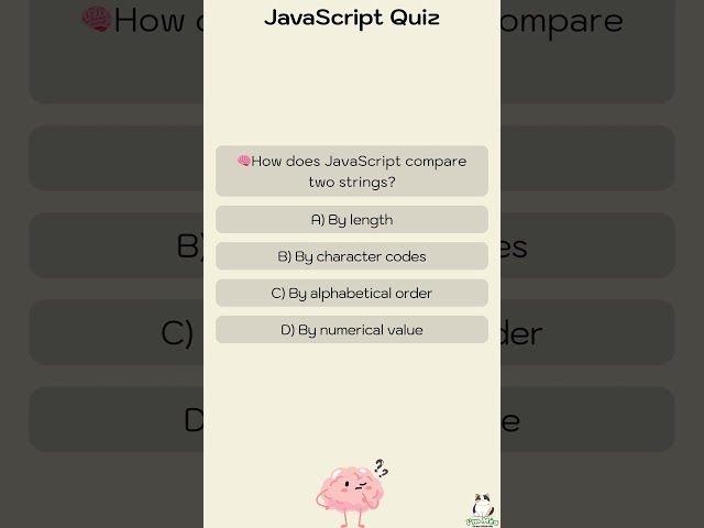 🧠How does JavaScript compare two strings?