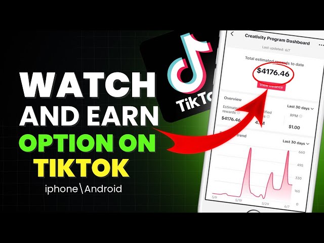 How To Get Watch And Earn Option in Tiktok ($500 live Proof)