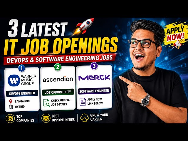 Latest IT Jobs | WMG, Ascendion & Merck Hiring | DevOps & Software Engineer Jobs | Apply Now
