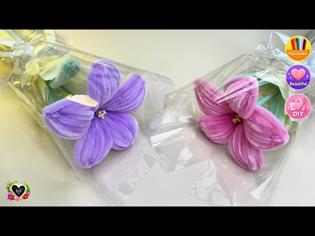 DIY A Beautiful Lily Bouquet Using Pipe Cleaner 🌸 Easy Pipe Cleaner Tutorial