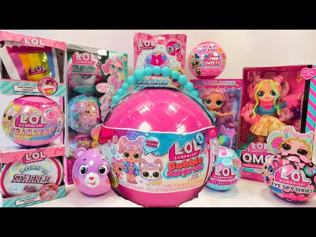 UNBOXING LOL Surprise ASMR Oddly Satisfying No Talking Care bears, Eye Spy, O.M.G, Mini Sweets