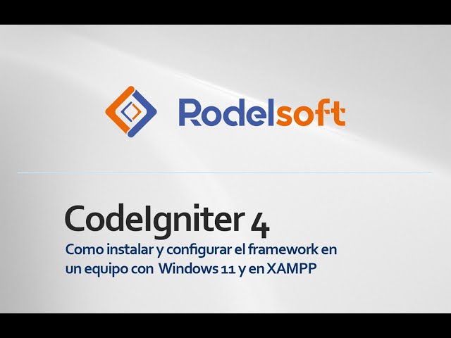 CodeIgniter 4 - instalacion y configuracion en XAMPP y Windows 11