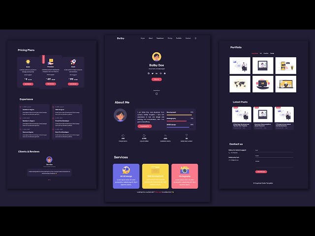 Responsive Personal Portfolio Website using HTML CSS and JavaScript - Theme Customization